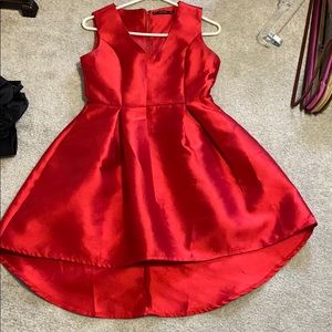 Red party dress